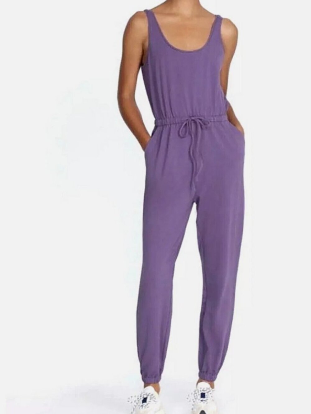 NWT Johnny Was Calme Sleeveless Knit Jumpsuit - Purple size XL